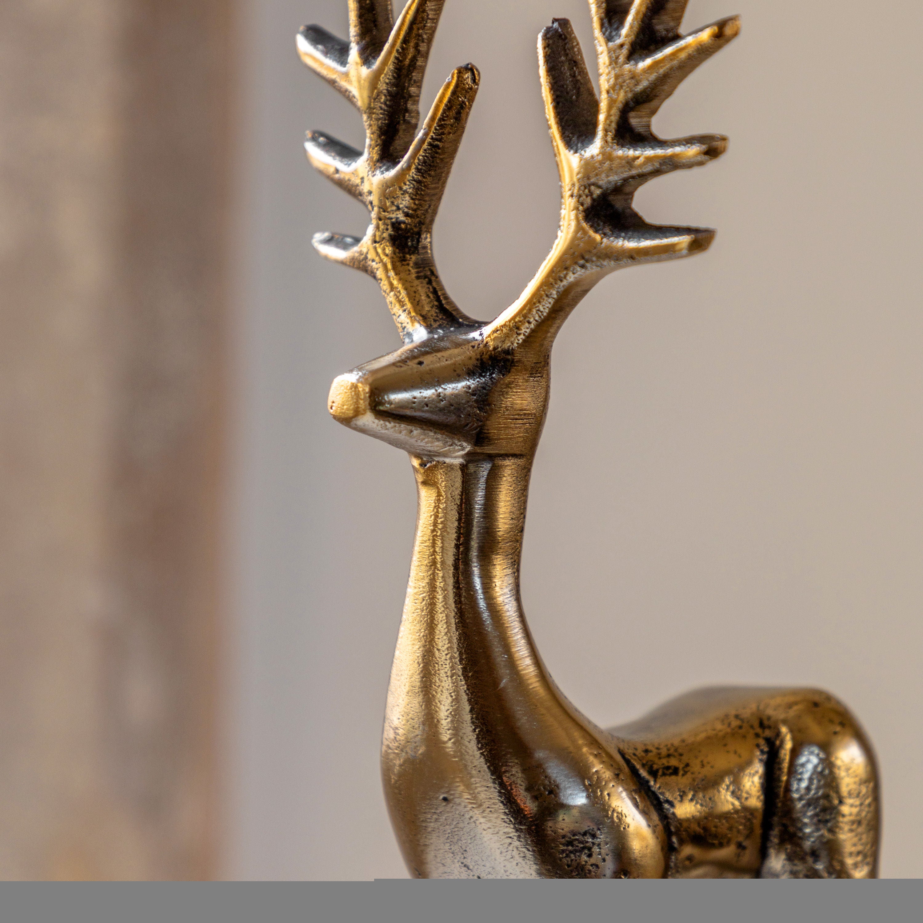 Stag Antique Gold Decoration